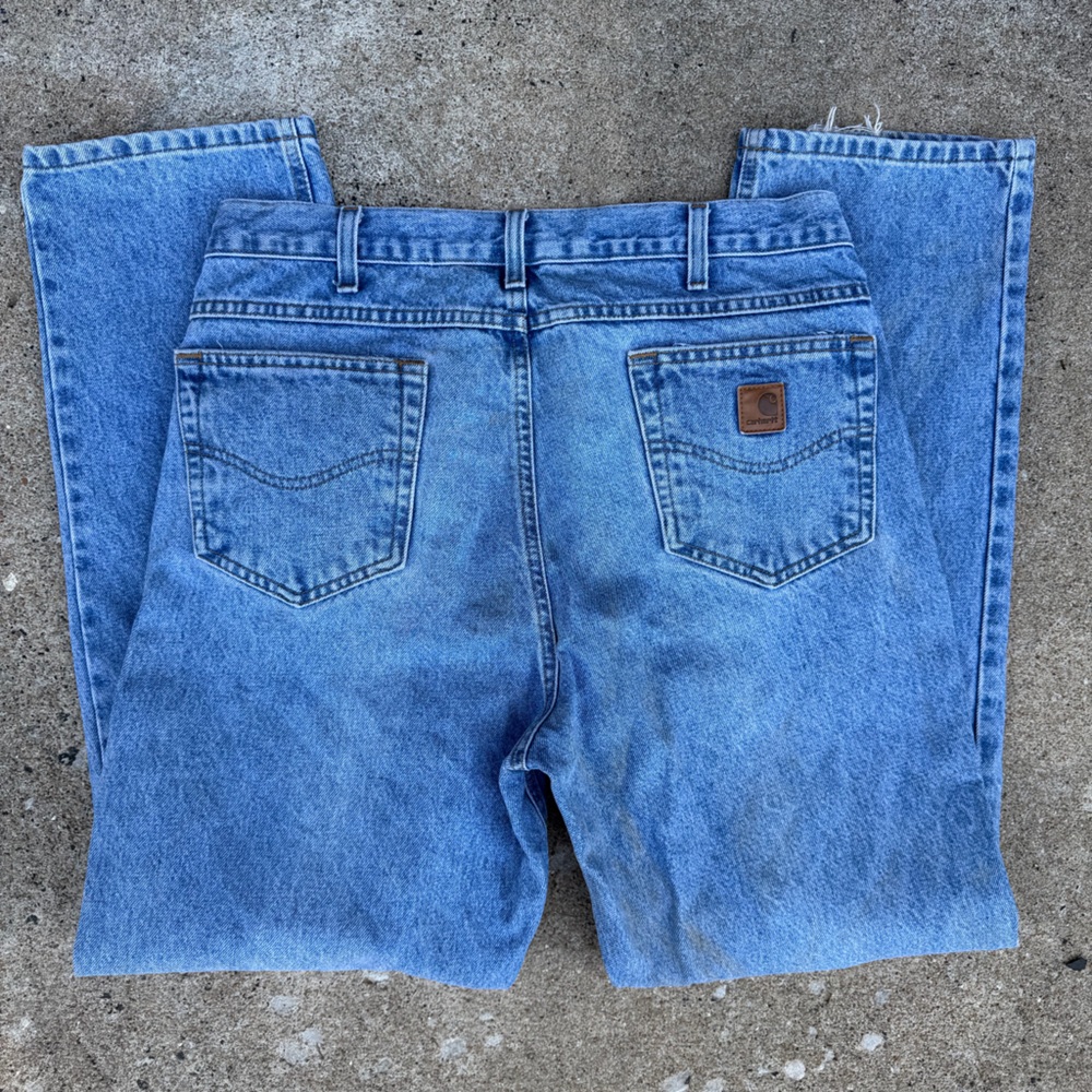 Carhartt Men’s Blue Relaxed Fit Denim Jeans